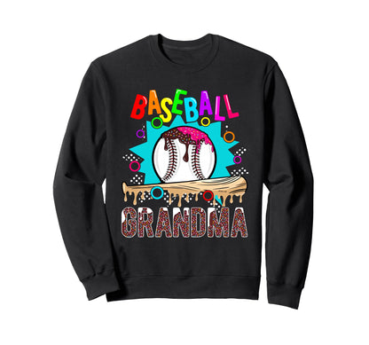 Baseball Grandma Ice Cream Sweatshirt - Novelty Apparel Men Women - T-Shirt, Sweatshirt, Hoodie