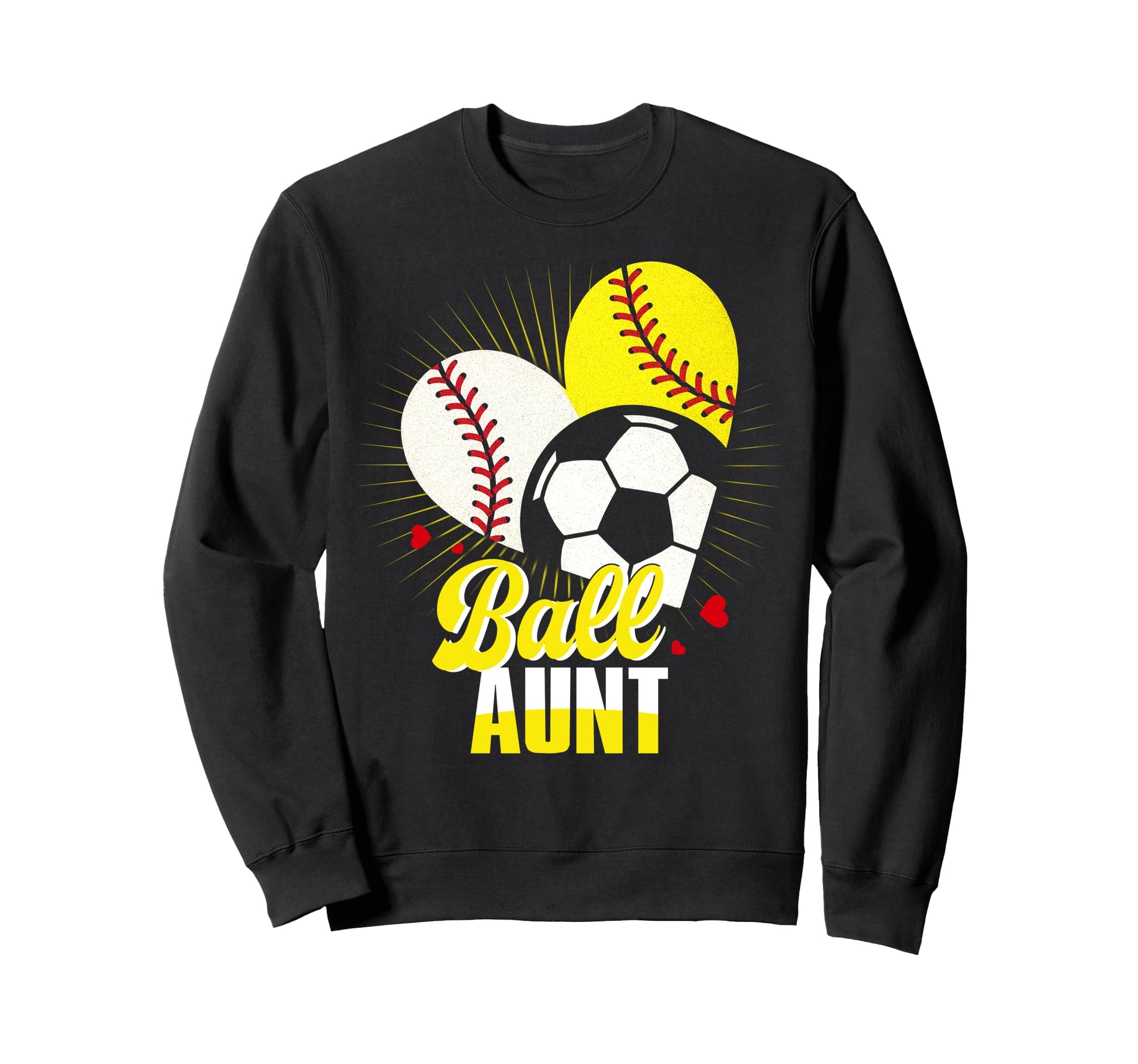 Ball Aunt Baseball Softball Soccer Sweatshirt - Minimalist Print Unisex - T-Shirt, Sweatshirt, Hoodie