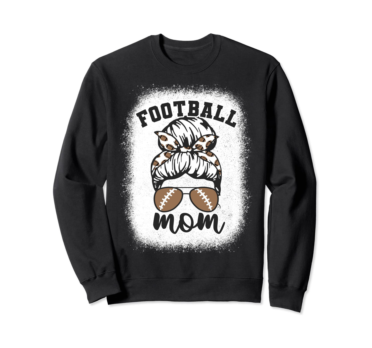 Bleached Messy Bun And Football Sweatshirt - Custom Art Print Men Women - T-Shirt, Sweatshirt, Hoodie