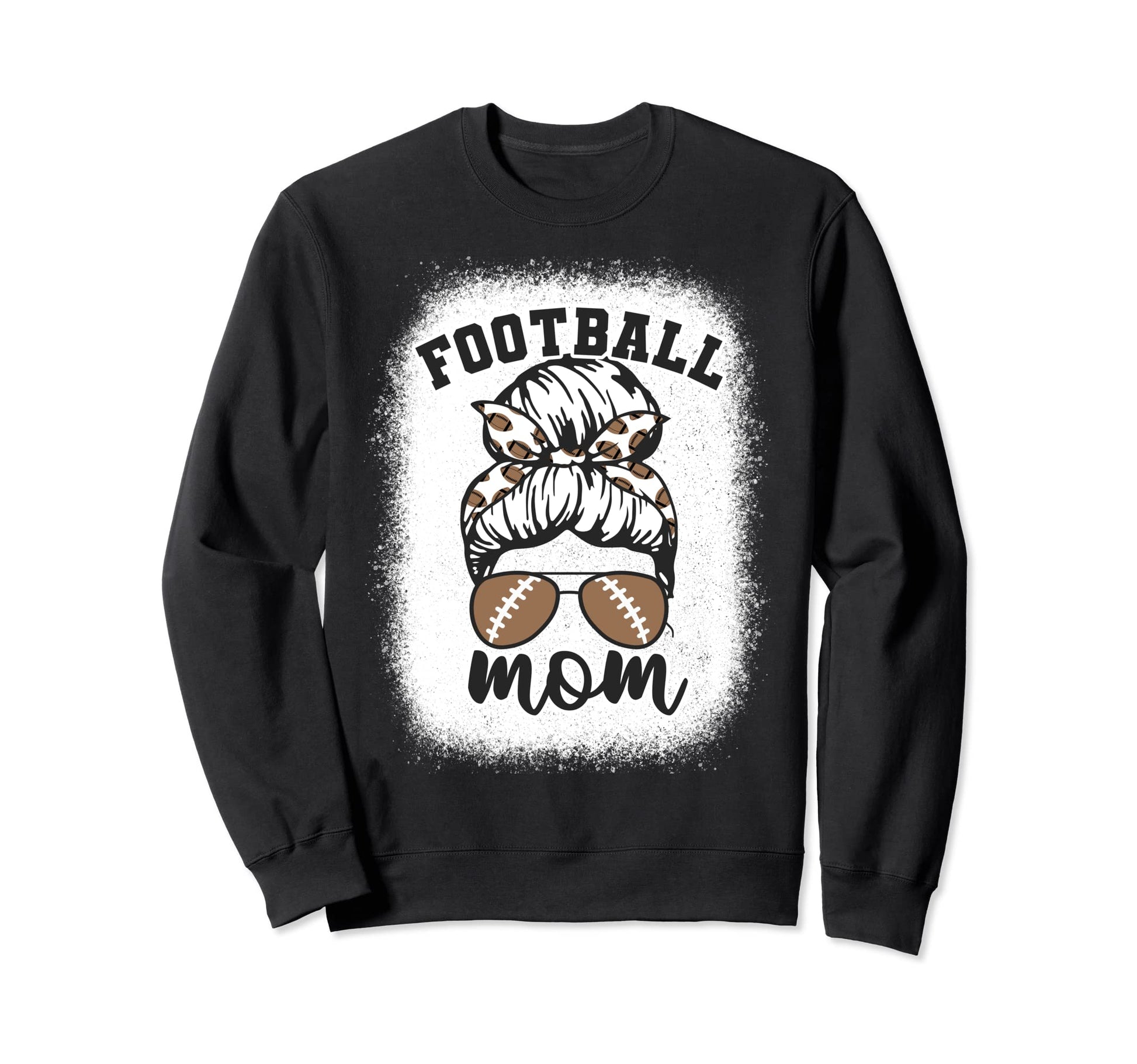 Bleached Messy Bun And Football Sweatshirt - Custom Art Print Men Women - T-Shirt, Sweatshirt, Hoodie