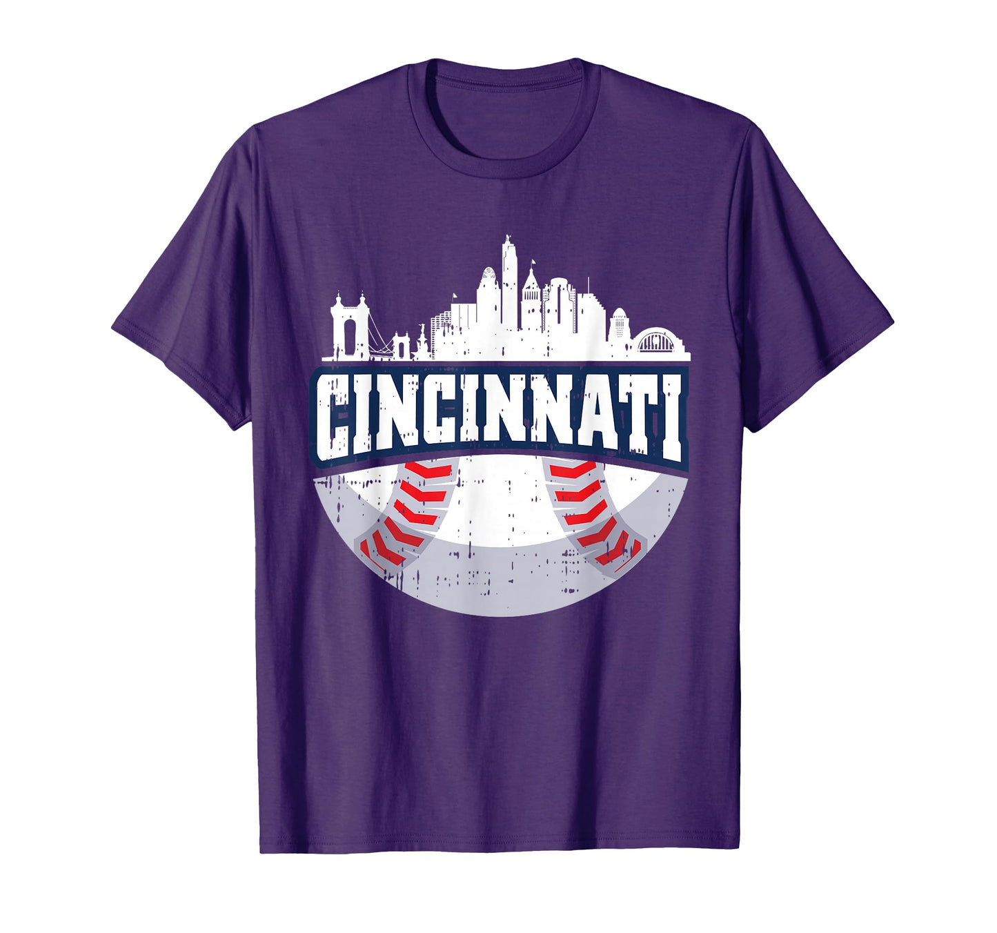 Cincinnati Baseball Skyline Ohio T-Shirt - Graphic Print for Adults - T-Shirt, Sweatshirt, Hoodie
