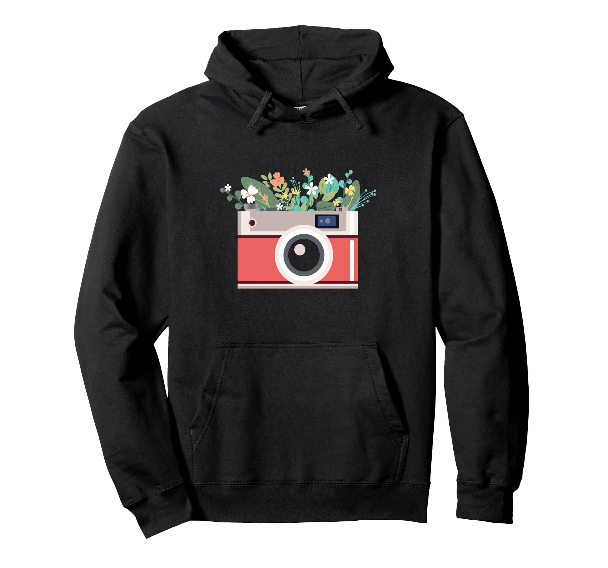 Camera Photography Photo Flowers Hoodie - Unique Graphic for Adults - T-Shirt, Sweatshirt, Hoodie