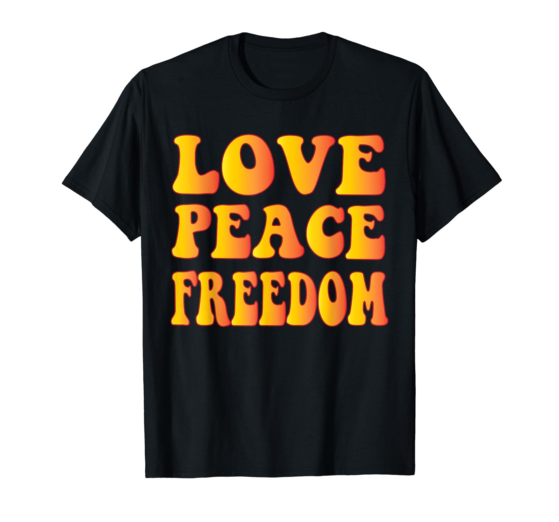 Hippie Love Peace Freedom 60S 70S Tie Die T-Shirt - Unique Graphic Unisex - T-Shirt, Sweatshirt, Hoodie