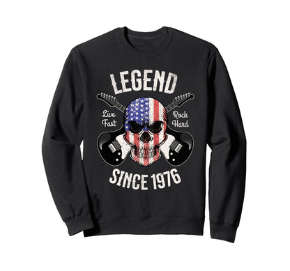 50Th Birthday Guitar Legend Rock Sweatshirt - Casual Everyday Wear Unisex - T-Shirt, Sweatshirt, Hoodie