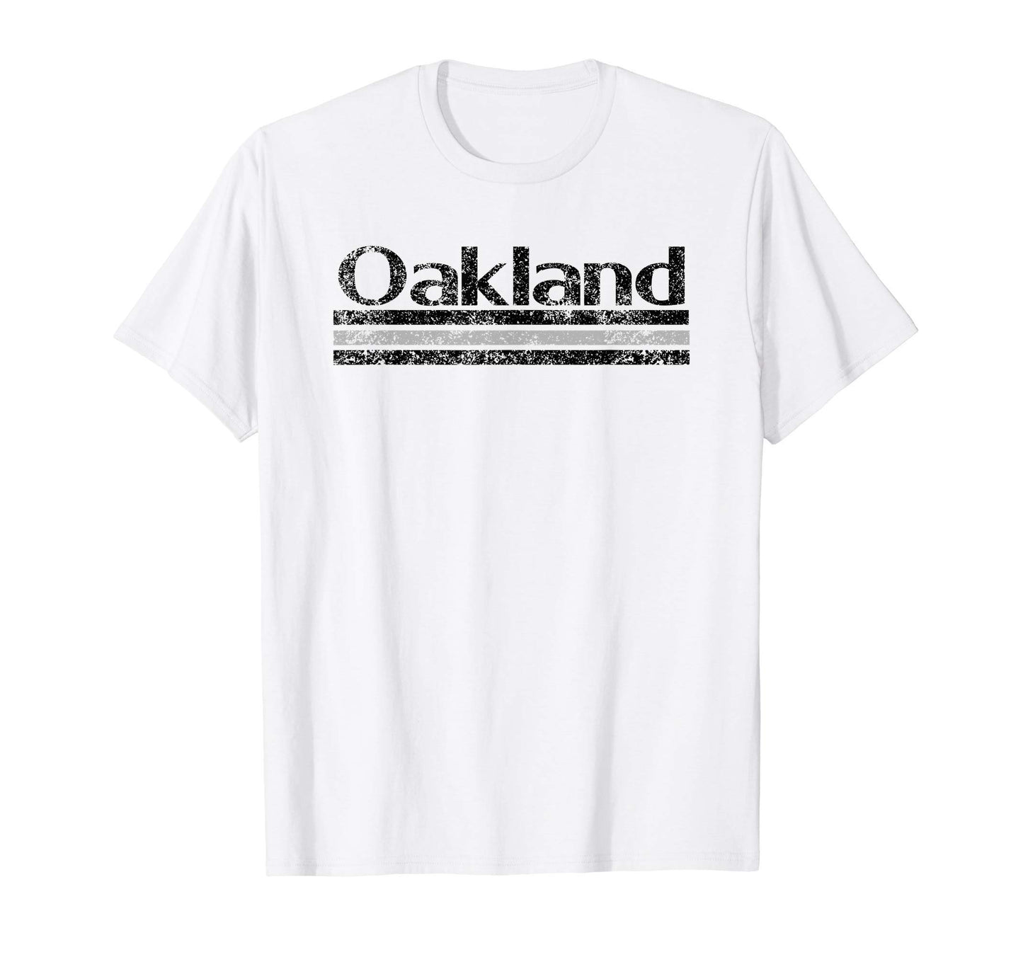 Oakland California Weathered Stripe T-Shirt - Graphic Print for Adults - T-Shirt, Sweatshirt, Hoodie