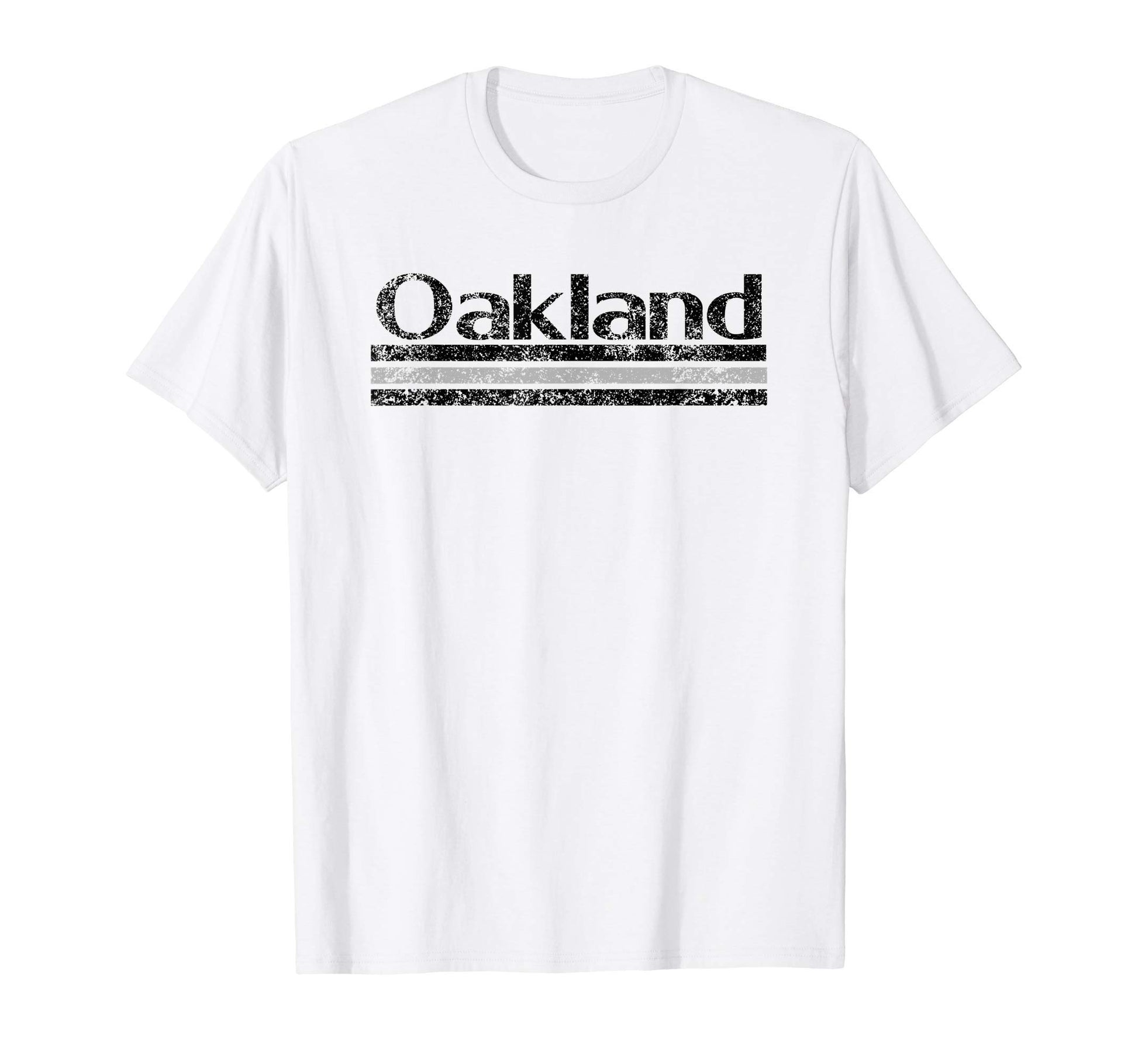 Oakland California Weathered Stripe T-Shirt - Graphic Print for Adults - T-Shirt, Sweatshirt, Hoodie