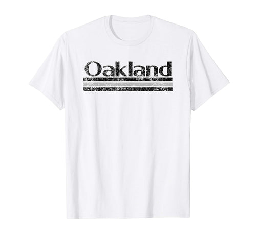 Oakland California Weathered Stripe T-Shirt - Graphic Print for Adults - T-Shirt, Sweatshirt, Hoodie