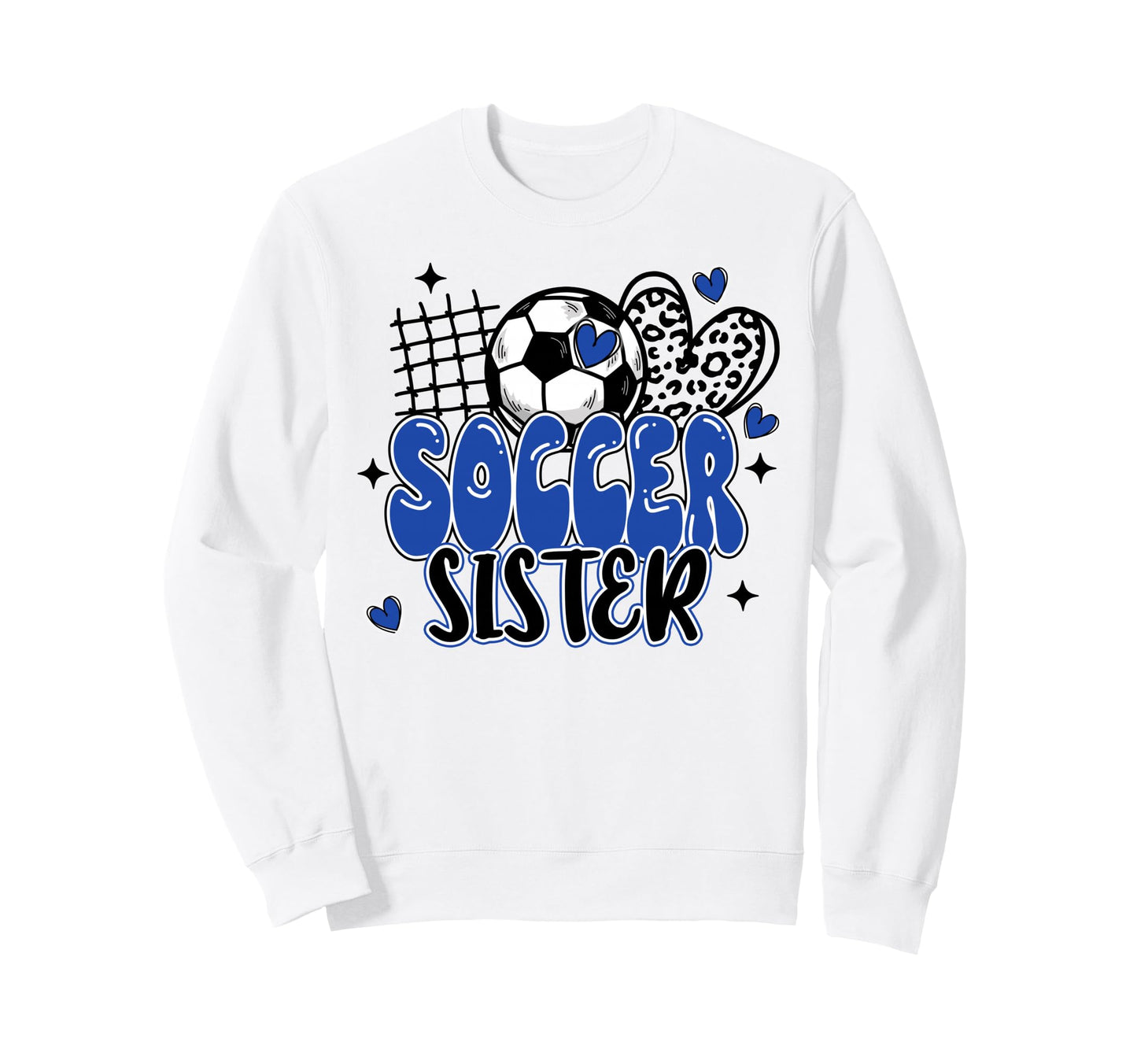 Soccer Sister Leopard Funny Soccer Sweatshirt - Unique Graphic for Adults - T-Shirt, Sweatshirt, Hoodie