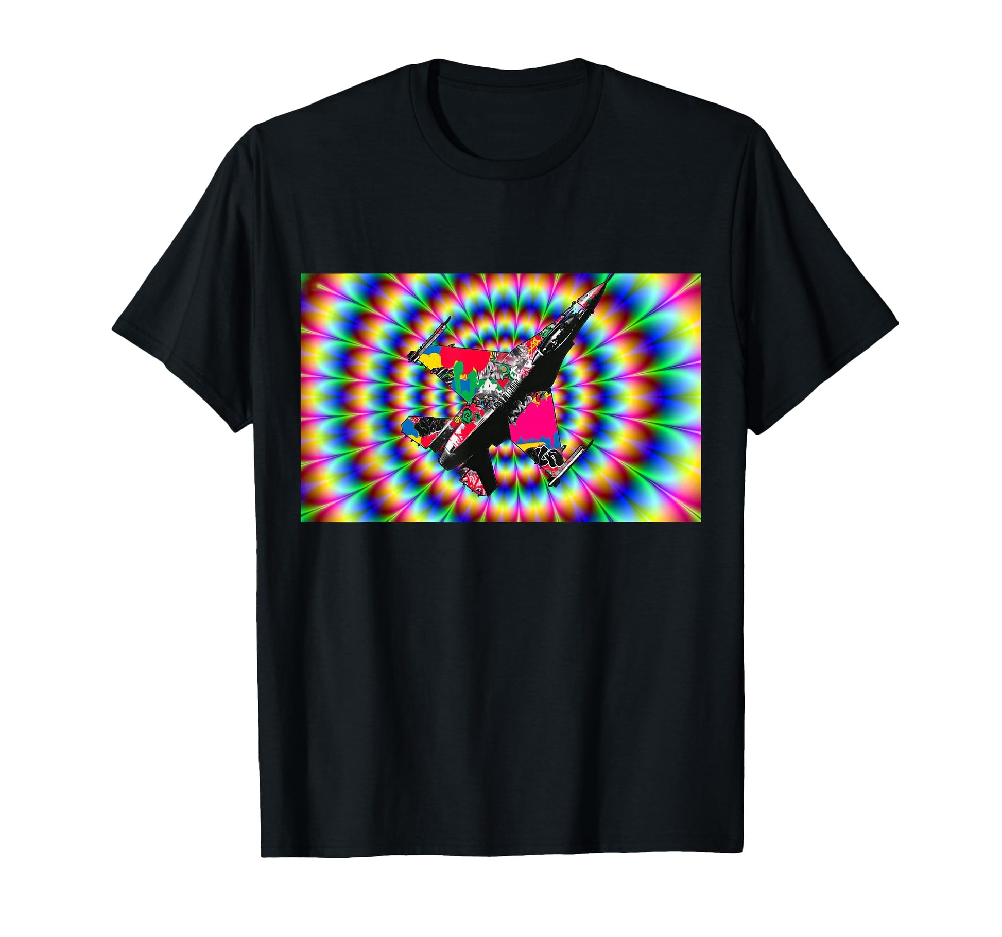 Viper Jet Fighter Optical Illusion Y2K T-Shirt - Trendy Graphic Unisex - T-Shirt, Sweatshirt, Hoodie
