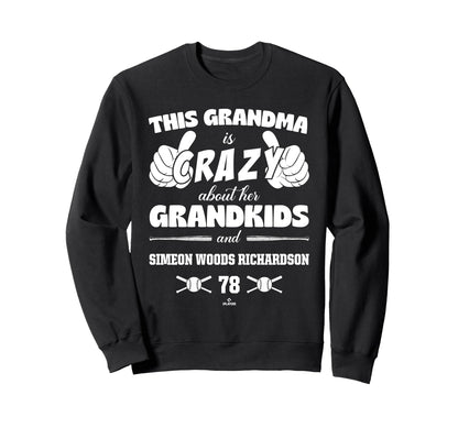 Grandma Crazy Simeon Woods Richardson Sweatshirt - Graphic Print Men Women - T-Shirt, Sweatshirt, Hoodie