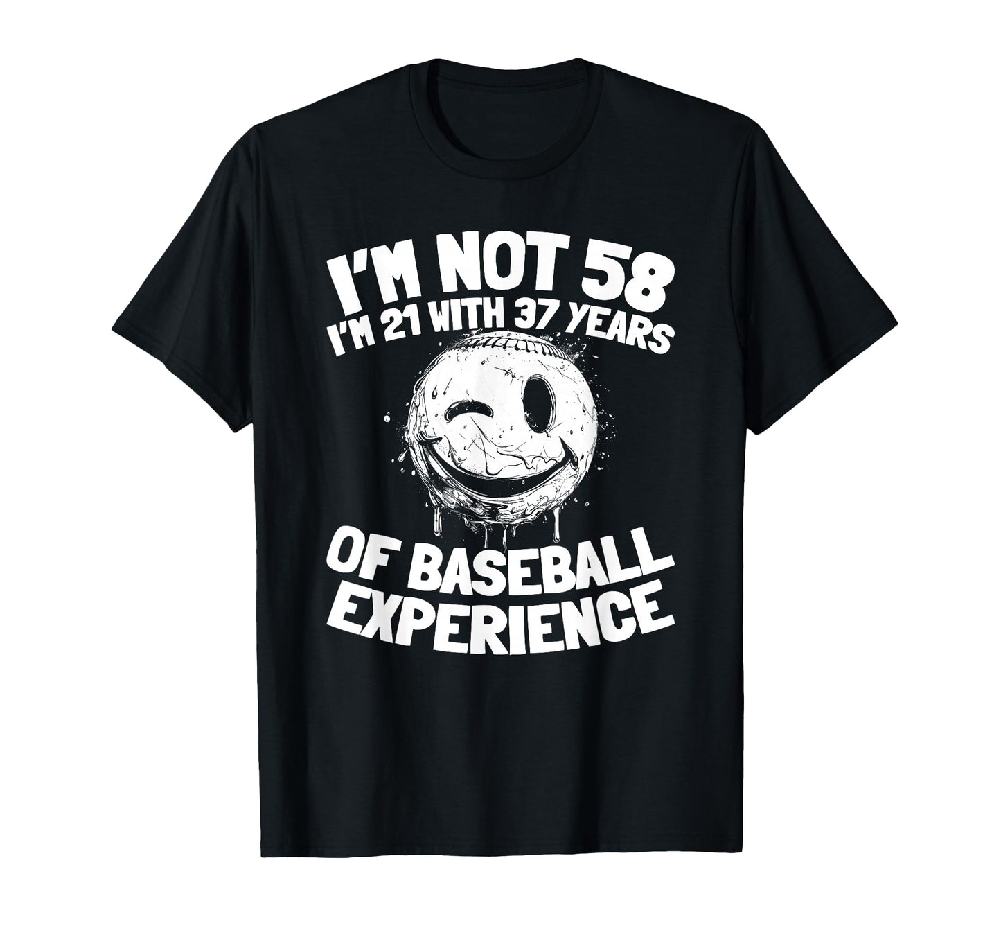 58 Years Old Baseballer Team Sport T-Shirt - Unique Graphic Men Women - T-Shirt, Sweatshirt, Hoodie