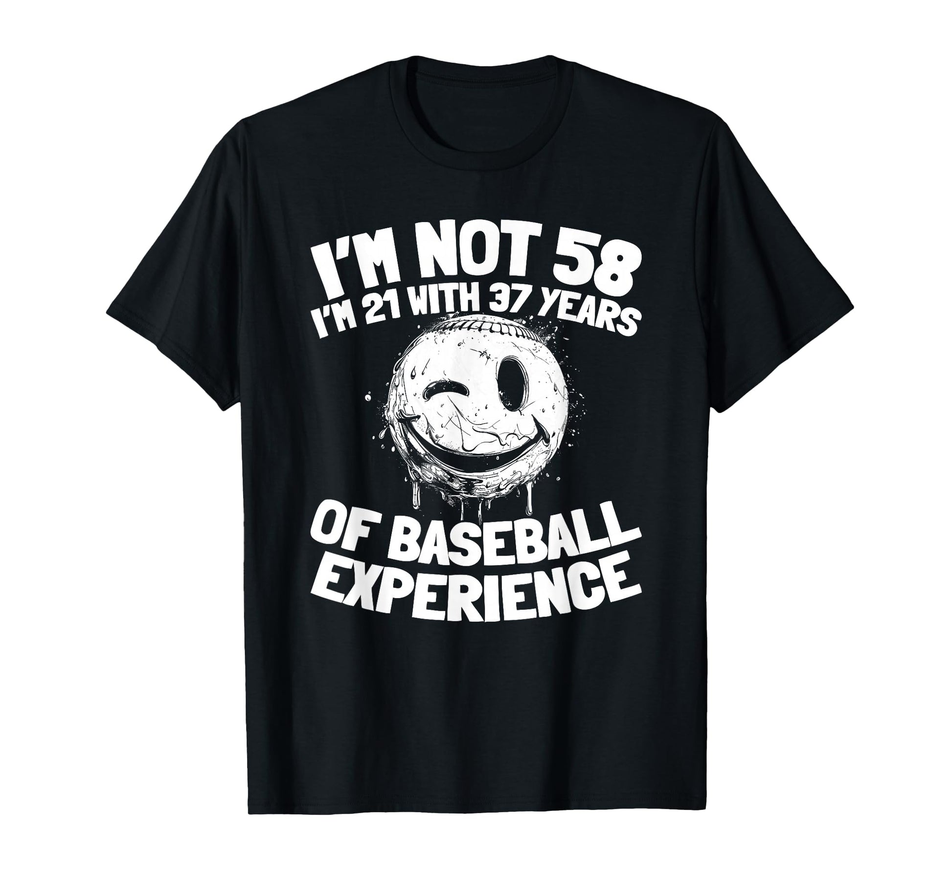 58 Years Old Baseballer Team Sport T-Shirt - Unique Graphic Men Women - T-Shirt, Sweatshirt, Hoodie