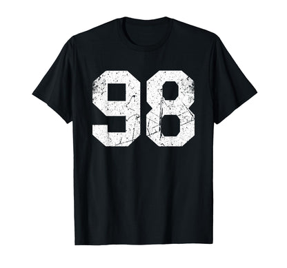 Number 98 Varsity Number T-Shirt - Custom Art Print Unisex - T-Shirt, Sweatshirt, Hoodie