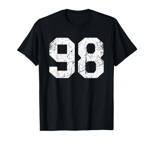 Number 98 Varsity Number T-Shirt - Custom Art Print Unisex - T-Shirt, Sweatshirt, Hoodie
