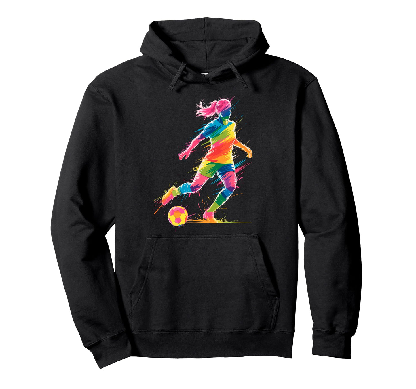 Colorful Funny Soccer Fan Dad Mom Game Day Hoodie - Graphic Print Unisex - T-Shirt, Sweatshirt, Hoodie