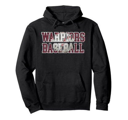 Warriors Baseball Mom Maroon Warrior Hoodie - Graphic Print Men Women - T-Shirt, Sweatshirt, Hoodie