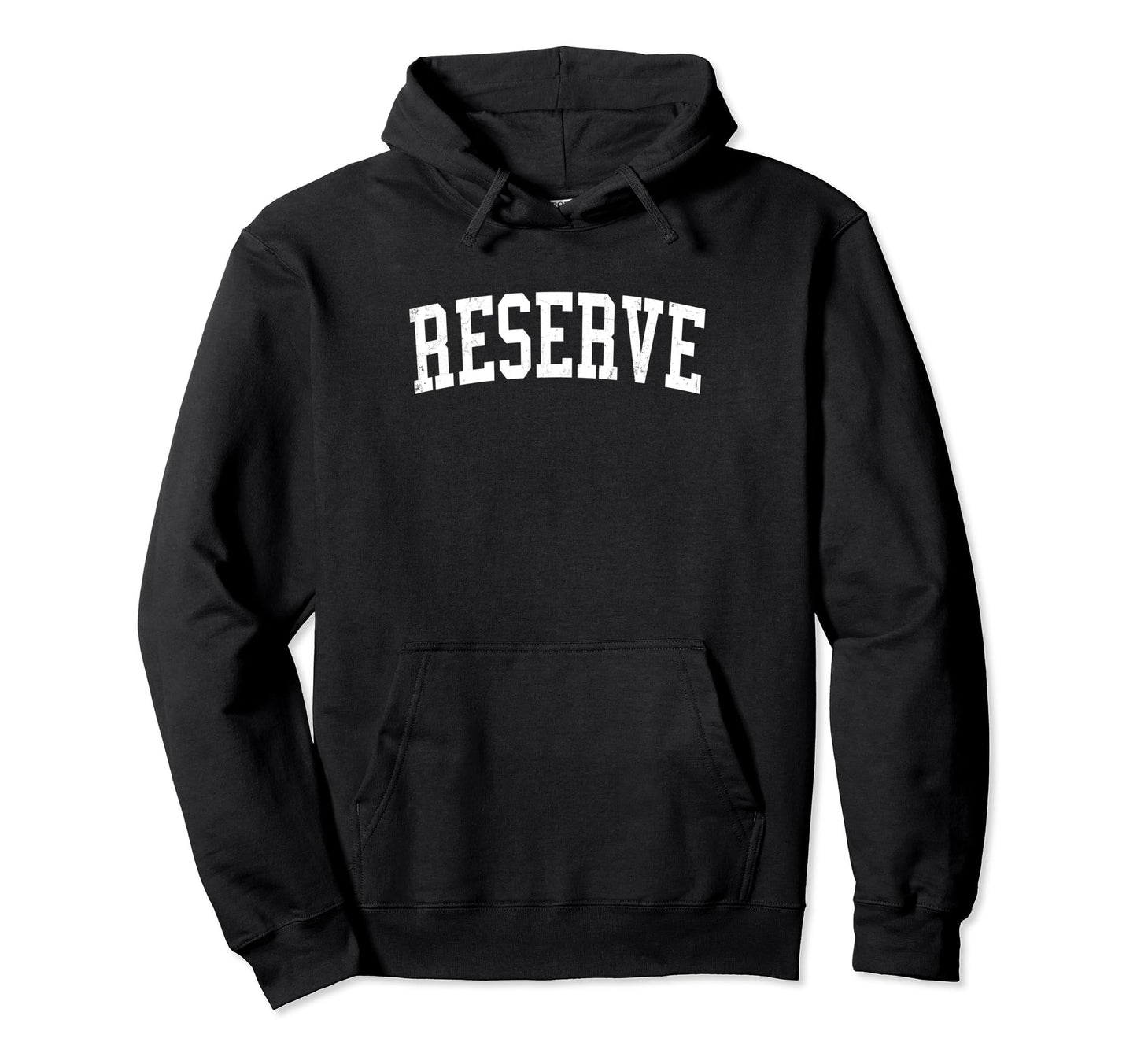 Reserve La Distressed White Varsity Hoodie - Trendy Graphic Unisex - T-Shirt, Sweatshirt, Hoodie