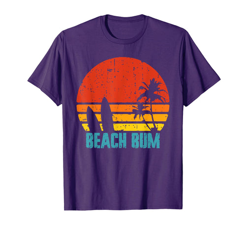 Distressed Sunset Surfboard Beach Bum T-Shirt - Streetwear Style Unisex - T-Shirt, Sweatshirt, Hoodie