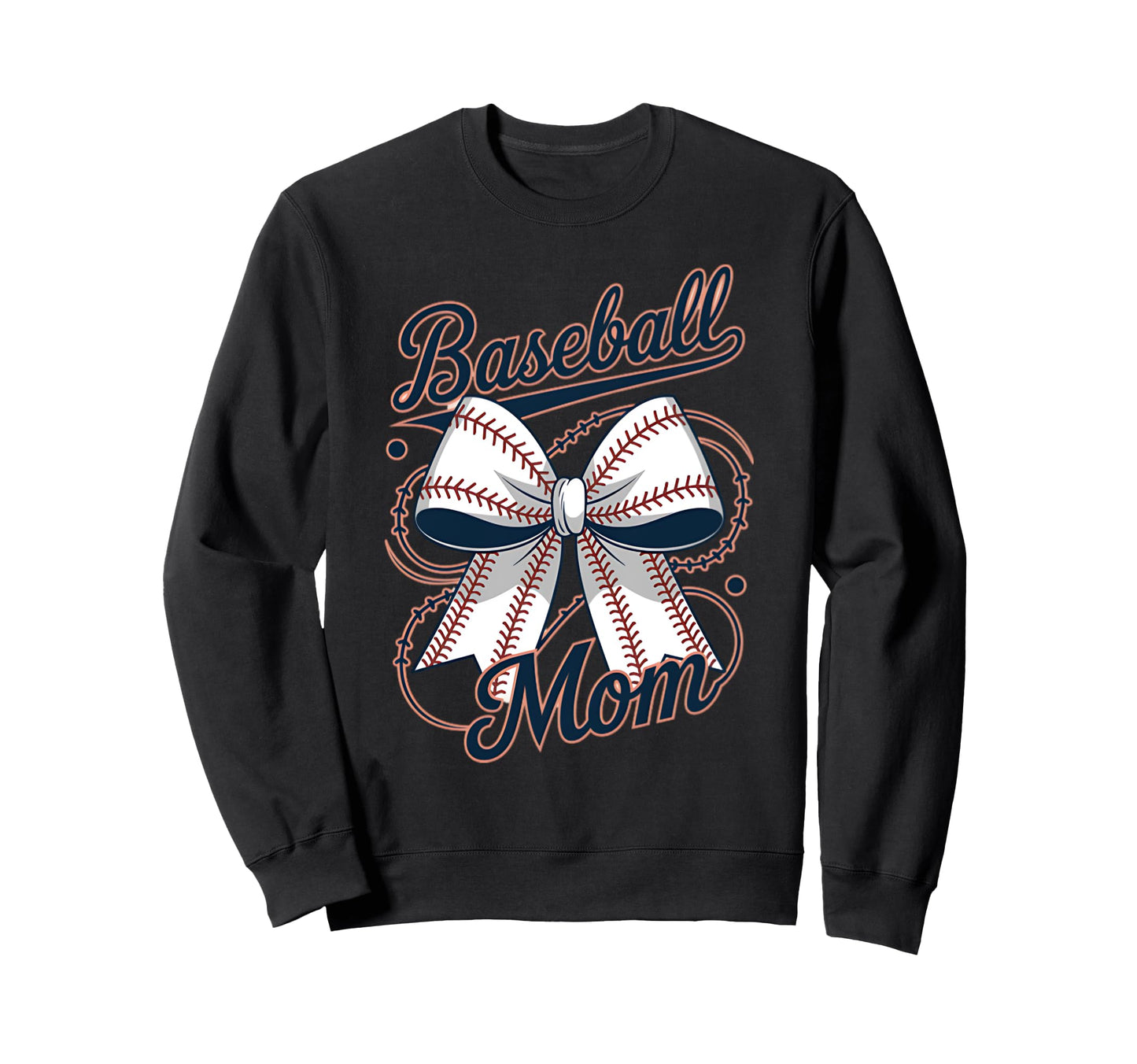 Baseball Mom Coquette Bow Sweatshirt - Streetwear Style Unisex - T-Shirt, Sweatshirt, Hoodie