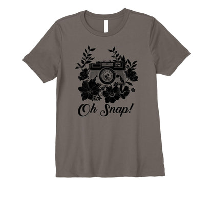 Womens Photographer Oh Snap Funny Camera T-Shirt - Trendy Graphic Unisex - T-Shirt, Sweatshirt, Hoodie