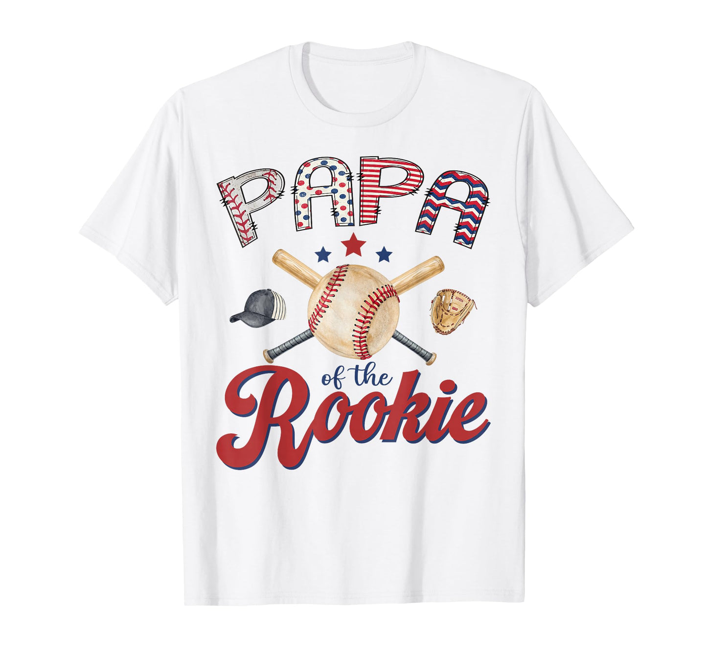 Papa Rookie 1St Birthday Baseball T-Shirt - Fun Novelty Design Men Women - T-Shirt, Sweatshirt, Hoodie