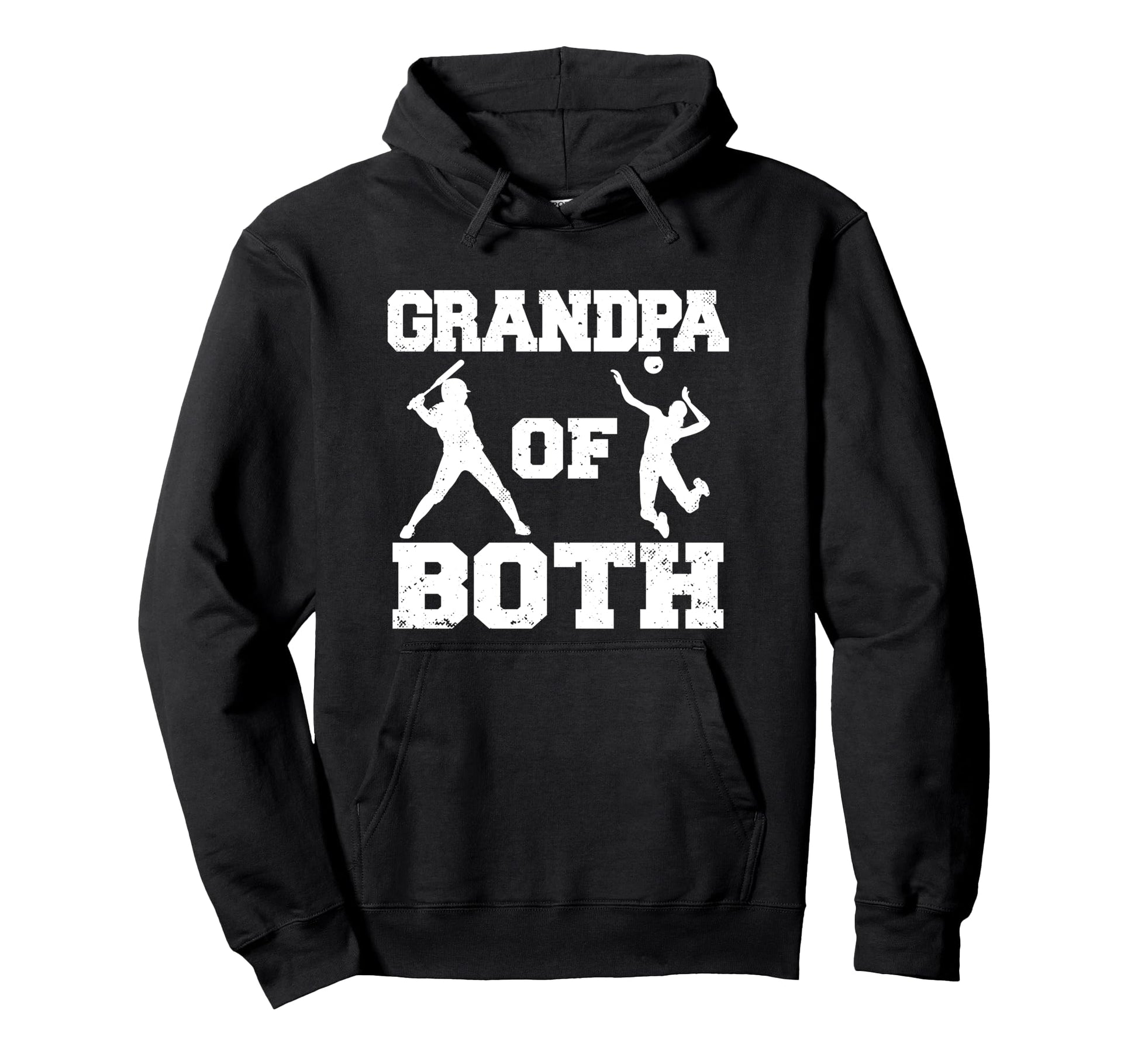 Grandpa Both Funny Baseball Volleyball Hoodie - Minimalist Print Unisex - T-Shirt, Sweatshirt, Hoodie