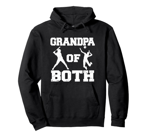 Grandpa Both Funny Baseball Volleyball Hoodie - Minimalist Print Unisex - T-Shirt, Sweatshirt, Hoodie