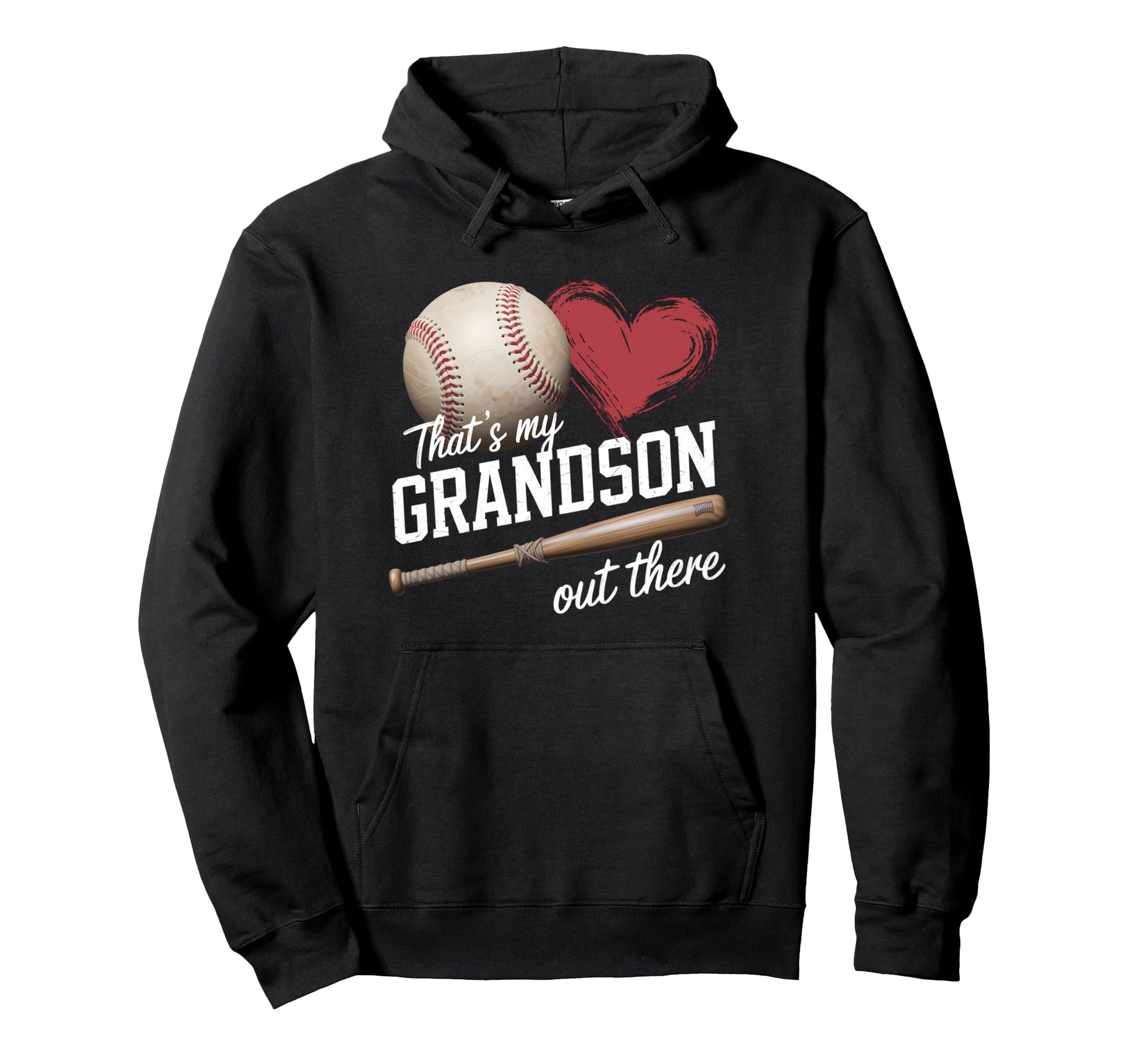 Thats My Grandson Out There Baseball Hoodie - Trendy Graphic Unisex - T-Shirt, Sweatshirt, Hoodie