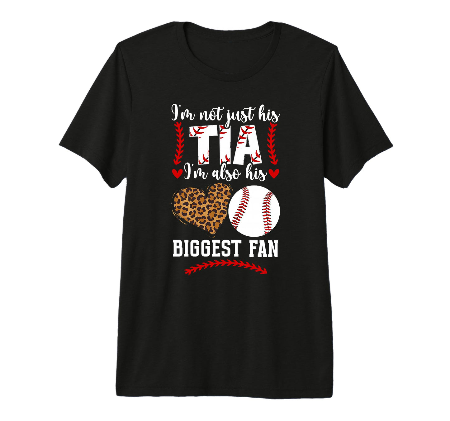His Biggest Fan Baseball Tia Baseball T-Shirt - Unique Graphic Men Women - T-Shirt, Sweatshirt, Hoodie