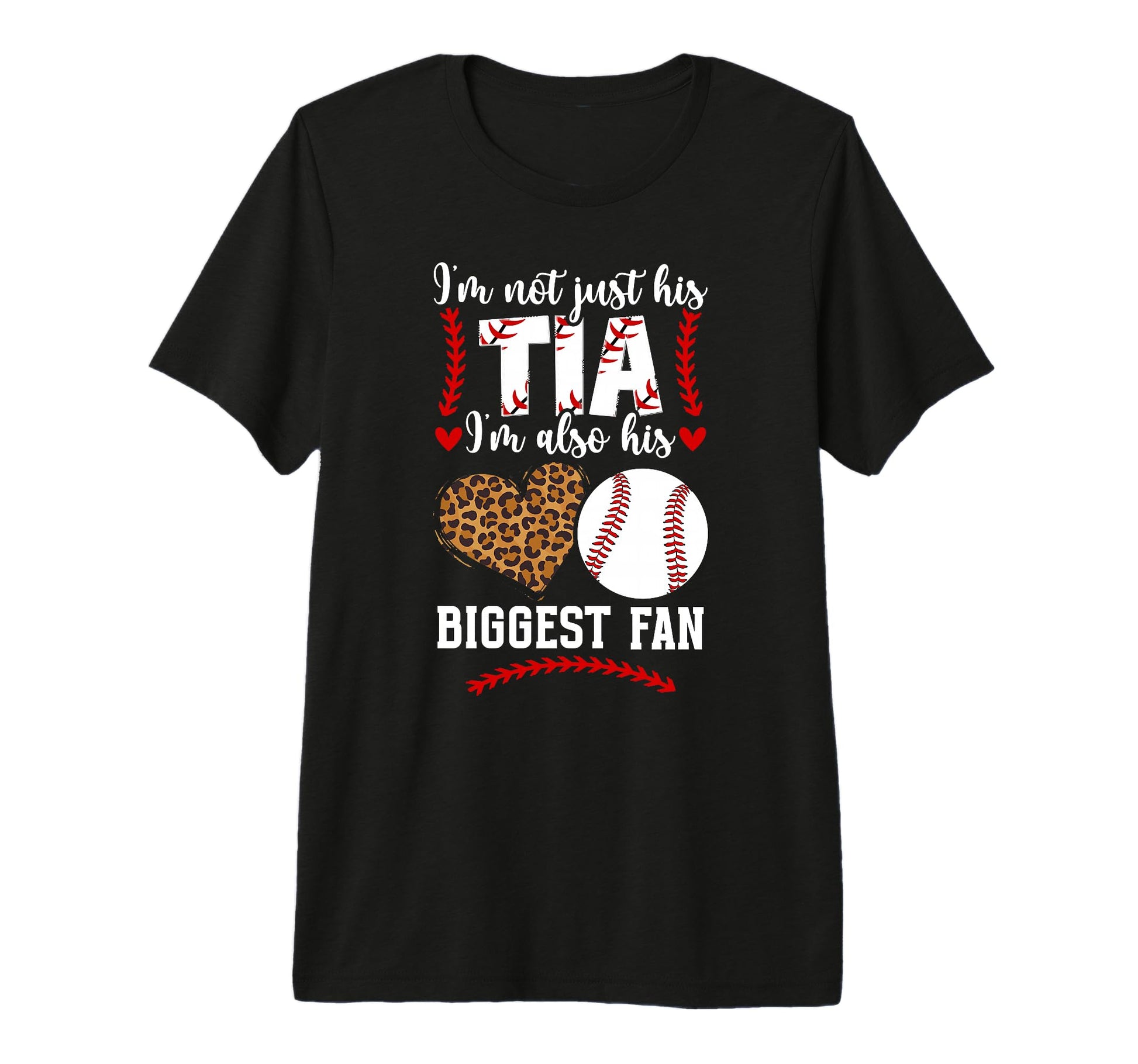 His Biggest Fan Baseball Tia Baseball T-Shirt - Unique Graphic Men Women - T-Shirt, Sweatshirt, Hoodie