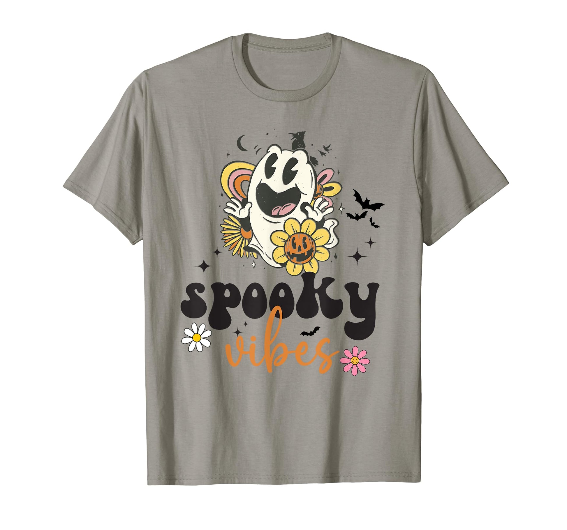 Spooky Vibes Halloween Ghost T-Shirt - Casual Everyday Wear for Adults - T-Shirt, Sweatshirt, Hoodie
