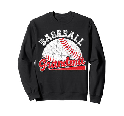 Baseball Grandma Mothers Day Sweatshirt - Trendy Graphic for Adults - T-Shirt, Sweatshirt, Hoodie