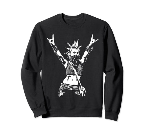 Hand Horns Punk Rock 90S Grunge Sweatshirt - Trendy Graphic Unisex - T-Shirt, Sweatshirt, Hoodie