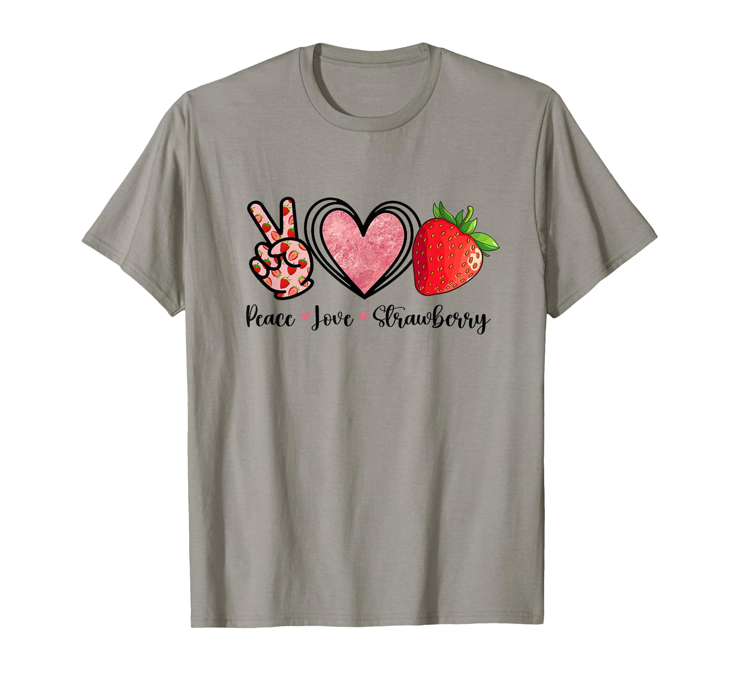 Peace Love Strawberry Shirts Farmer T-Shirt - Novelty Apparel Unisex - T-Shirt, Sweatshirt, Hoodie