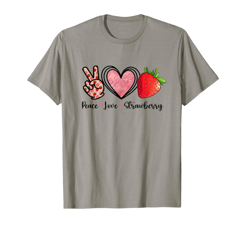 Peace Love Strawberry Shirts Farmer T-Shirt - Novelty Apparel Unisex - T-Shirt, Sweatshirt, Hoodie