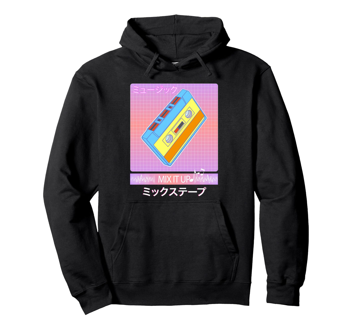 90S Japanese Otaku Aesthetic Mix Tape Hoodie - Aesthetic Graphic Unisex - T-Shirt, Sweatshirt, Hoodie