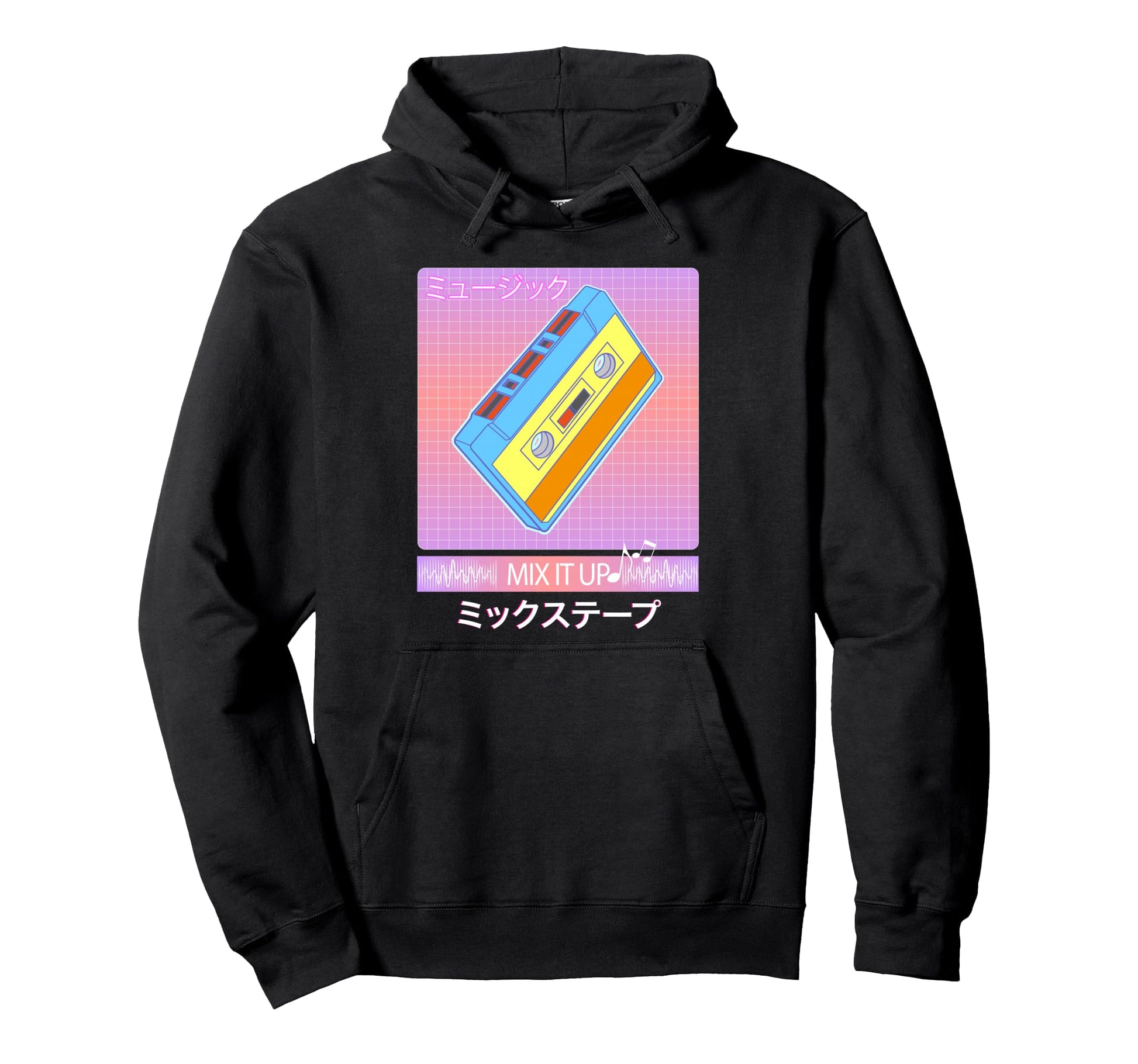 90S Japanese Otaku Aesthetic Mix Tape Hoodie - Aesthetic Graphic Unisex - T-Shirt, Sweatshirt, Hoodie