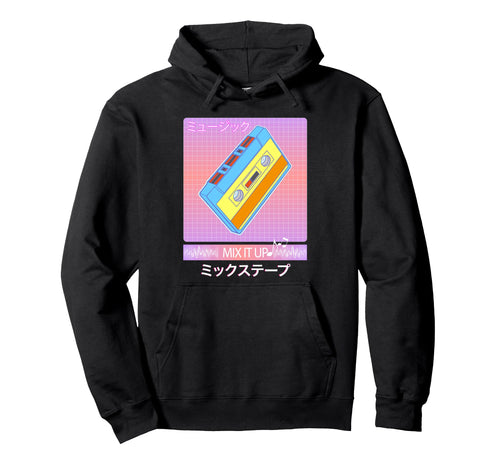 90S Japanese Otaku Aesthetic Mix Tape Hoodie - Aesthetic Graphic Unisex - T-Shirt, Sweatshirt, Hoodie