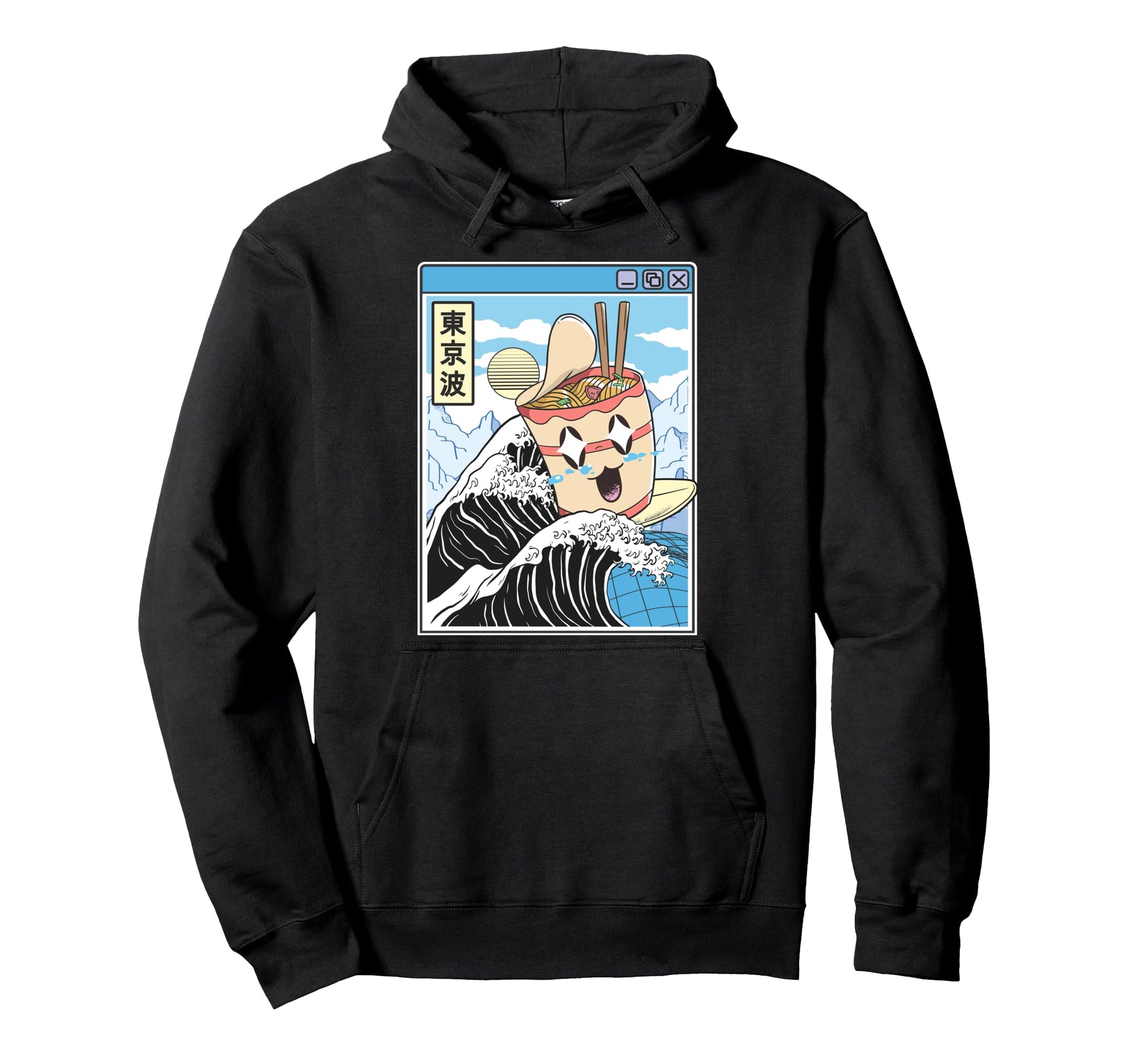 Instant Ramen Noodles Surfing Hoodie - Casual Everyday Wear Men Women - T-Shirt, Sweatshirt, Hoodie
