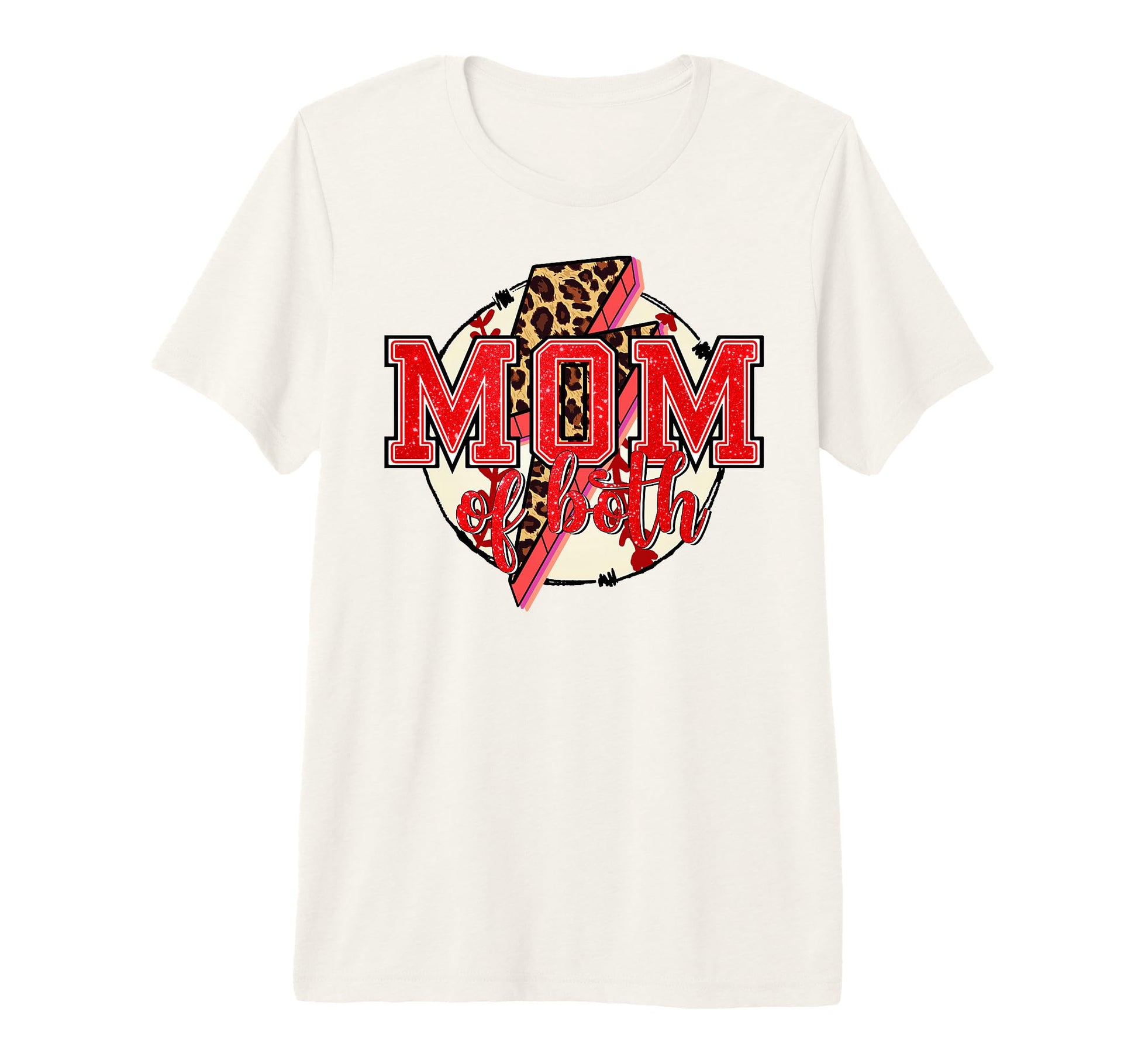Mom Both Leopard Baseball T-Shirt - Aesthetic Graphic Men Women - T-Shirt, Sweatshirt, Hoodie