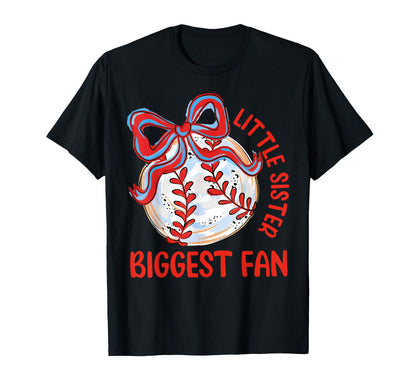 Little Sister Biggest Fan Funny Game T-Shirt - Trendy Graphic Men Women - T-Shirt, Sweatshirt, Hoodie