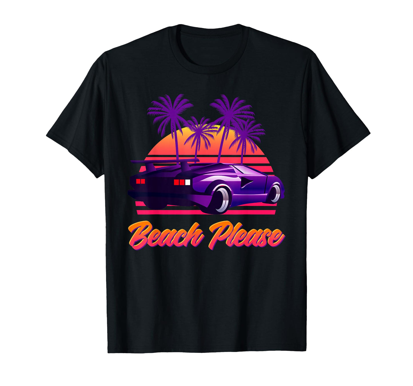 Beach Please Futuristic Vaporwave T-Shirt - Aesthetic Graphic Men Women - T-Shirt, Sweatshirt, Hoodie