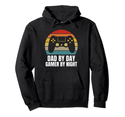 Gamer Dad Day Gamer Night Funny Video Hoodie - Trendy Graphic Men Women - T-Shirt, Sweatshirt, Hoodie