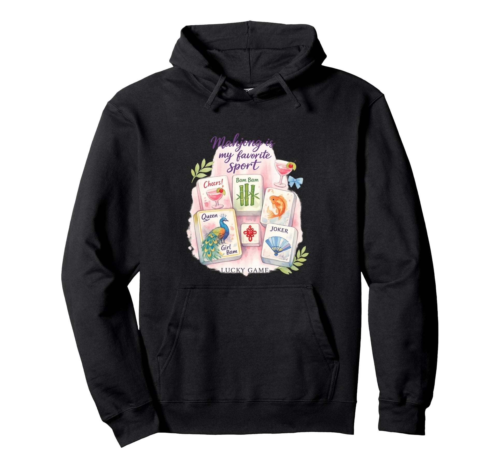 Mahjong Is My Favorite Sport Funny Hoodie - Unique Graphic Men Women - T-Shirt, Sweatshirt, Hoodie