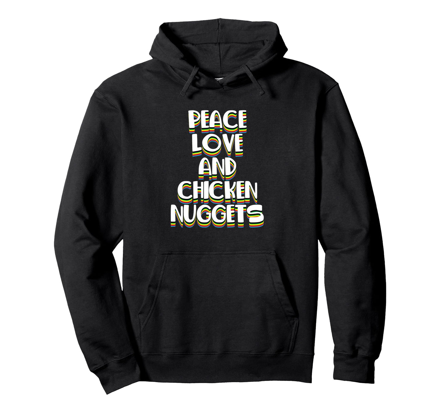 Peace Love And Chicken Nuggets Farmer Hoodie - Novelty Apparel for Adults - T-Shirt, Sweatshirt, Hoodie