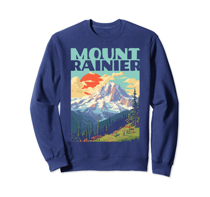 Mount Rainier National Park Sweatshirt - Aesthetic Graphic for Adults - T-Shirt, Sweatshirt, Hoodie