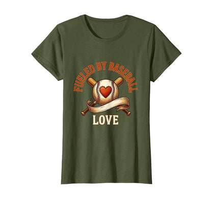 Fueled Baseball Love Baseball Mom T-Shirt - Aesthetic Graphic for Adults - T-Shirt, Sweatshirt, Hoodie