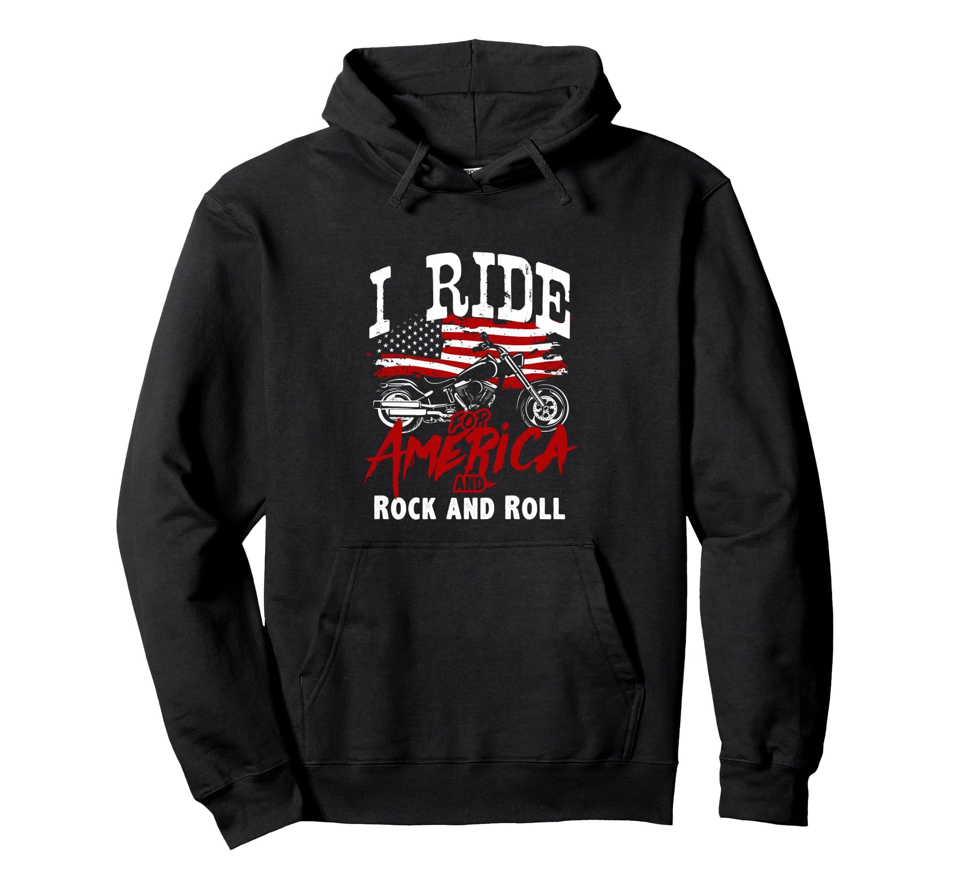 I Ride America And Rock And Roll Rock Hoodie - Trendy Graphic Men Women - T-Shirt, Sweatshirt, Hoodie