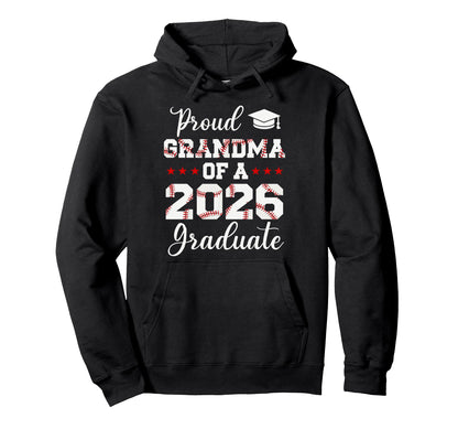 Proud Grandma 2026 Senior Baseball Hoodie - Trendy Graphic Men Women - T-Shirt, Sweatshirt, Hoodie