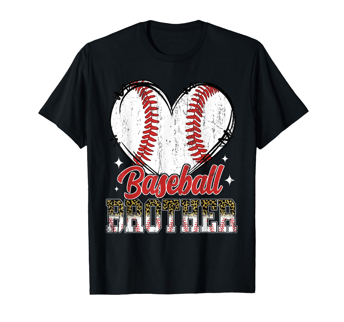 Baseball Brother Heart Baseball Player T-Shirt - Trendy Graphic Men Women - T-Shirt, Sweatshirt, Hoodie